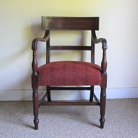 MAHOGANY CARVER ARMCHAIR