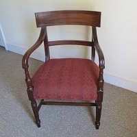 MAHOGANY CARVER ARMCHAIR