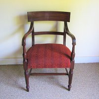 MAHOGANY CARVER ARMCHAIR