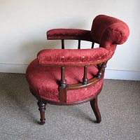 Victorian Walnut Tub Back Chair