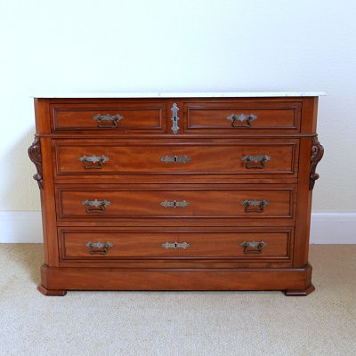 FRENCH MAHOGANY CHEST OF DRAWERS c.1900