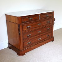 FRENCH MAHOGANY CHEST OF DRAWERS c.1900