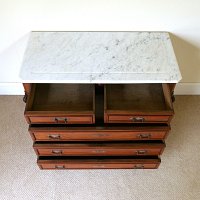 FRENCH MAHOGANY CHEST OF DRAWERS c.1900