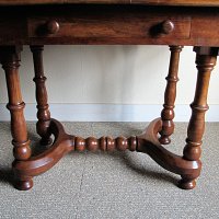 FRENCH WALNUT DROP FLAP DINING TABLE