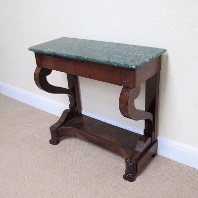 CONSOLE TABLE WITH MARBLE TOP