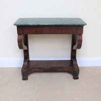 CONSOLE TABLE WITH MARBLE TOP