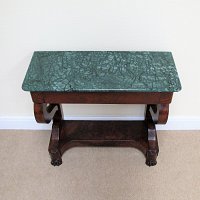 CONSOLE TABLE WITH MARBLE TOP