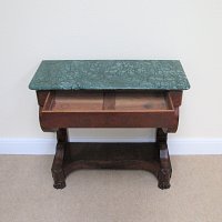 CONSOLE TABLE WITH MARBLE TOP