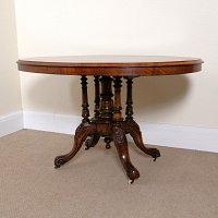 VICTORIAN WALNUT INLAID CENTRE TABLE