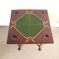 MAHOGANY ENVELOPE CARD TABLE