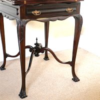 MAHOGANY ENVELOPE CARD TABLE