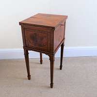 EDWARDIAN SATINWOOD NEEDLEWORK TABLE