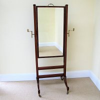 MAHOGANY CHEVAL MIRROR (WITH RISE & FALL MECHANISM)