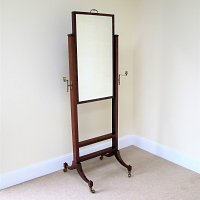 MAHOGANY CHEVAL MIRROR (WITH RISE & FALL MECHANISM)