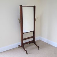 MAHOGANY CHEVAL MIRROR (WITH RISE & FALL MECHANISM)