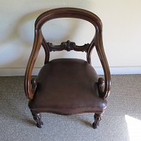 MAHOGANY BALLOON BACK DESK CHAIR