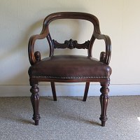 MAHOGANY BALLOON BACK DESK CHAIR