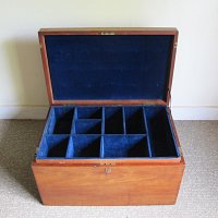 MAHOGANY SILVER TRUNK