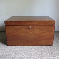 MAHOGANY SILVER TRUNK