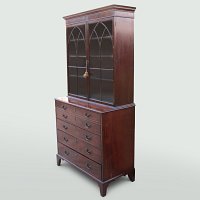 MAHOGANY SECRETAIRE BOOKCASE