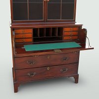 MAHOGANY SECRETAIRE BOOKCASE