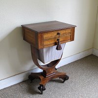 ROSEWOOD NEEDLEWORK TABLE