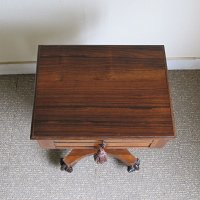 ROSEWOOD NEEDLEWORK TABLE