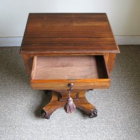 ROSEWOOD NEEDLEWORK TABLE