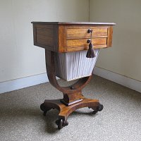 ROSEWOOD NEEDLEWORK TABLE