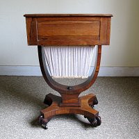 ROSEWOOD NEEDLEWORK TABLE