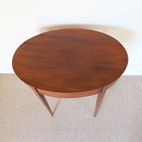 EDWARDIAN MAHOGANY OVAL OCCASIONAL TABLE WITH DRAWER