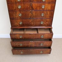 GEORGIAN MAHOGANY CHEST ON CHEST