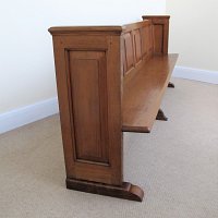 OAK PANELLED CHURCH PEW c.1910