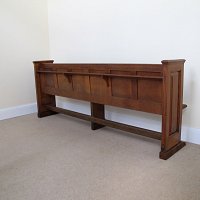 OAK PANELLED CHURCH PEW c.1910