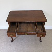 GEORGIAN OAK LOWBOY/SIDE-TABLE