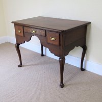 GEORGIAN OAK LOWBOY/SIDE-TABLE