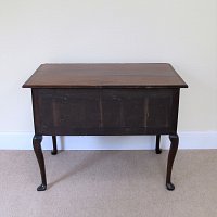 GEORGIAN OAK LOWBOY/SIDE-TABLE