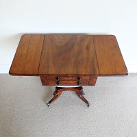 VICTORIAN MAHOGANY NEEDLEWORK TABLE