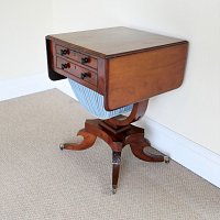 VICTORIAN MAHOGANY NEEDLEWORK TABLE