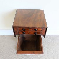 VICTORIAN MAHOGANY NEEDLEWORK TABLE