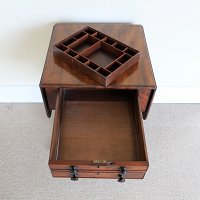 VICTORIAN MAHOGANY NEEDLEWORK TABLE