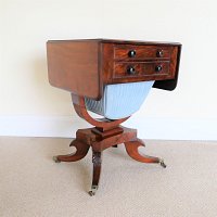 VICTORIAN MAHOGANY NEEDLEWORK TABLE