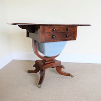 VICTORIAN MAHOGANY NEEDLEWORK TABLE