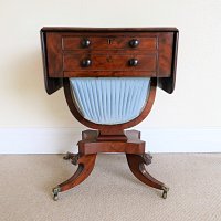 VICTORIAN MAHOGANY NEEDLEWORK TABLE