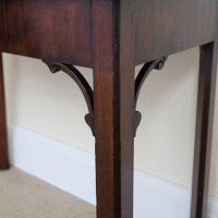 GEORGIAN MAHOGANY CARD TABLE WITH CONCERTINA ACTION