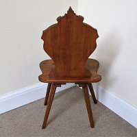 PAIR OF CHERRYWOOD TYROLEAN HALL CHAIRS