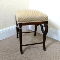 EDWARDIAN MAHOGANY DRESSING STOOL