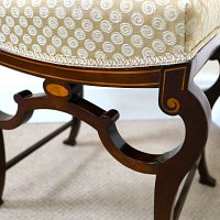 EDWARDIAN MAHOGANY DRESSING STOOL