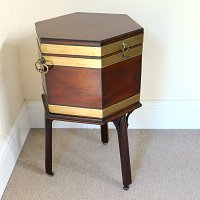 GEORGIAN MAHOGANY HEXAGONAL WINE COOLER