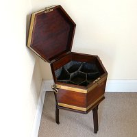 GEORGIAN MAHOGANY HEXAGONAL WINE COOLER